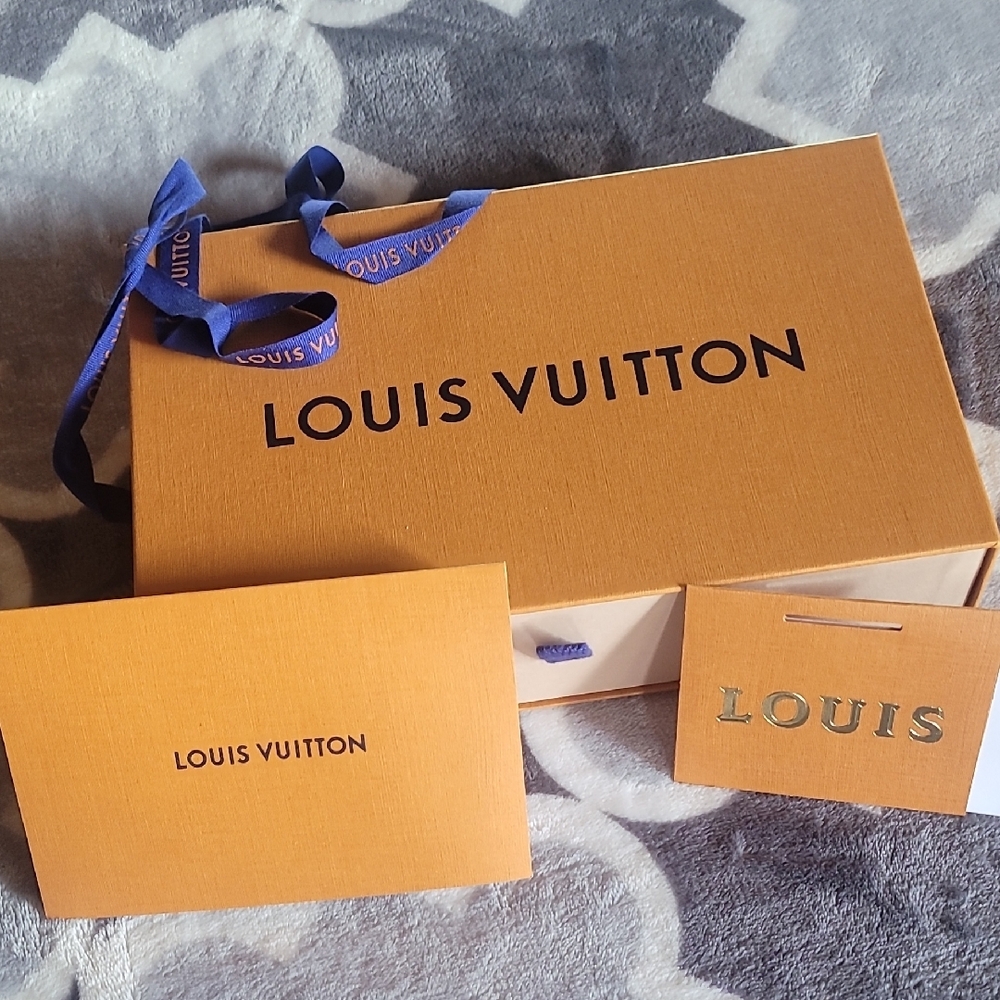 Louis Vuitton Orange Box with Blue Ribbon
